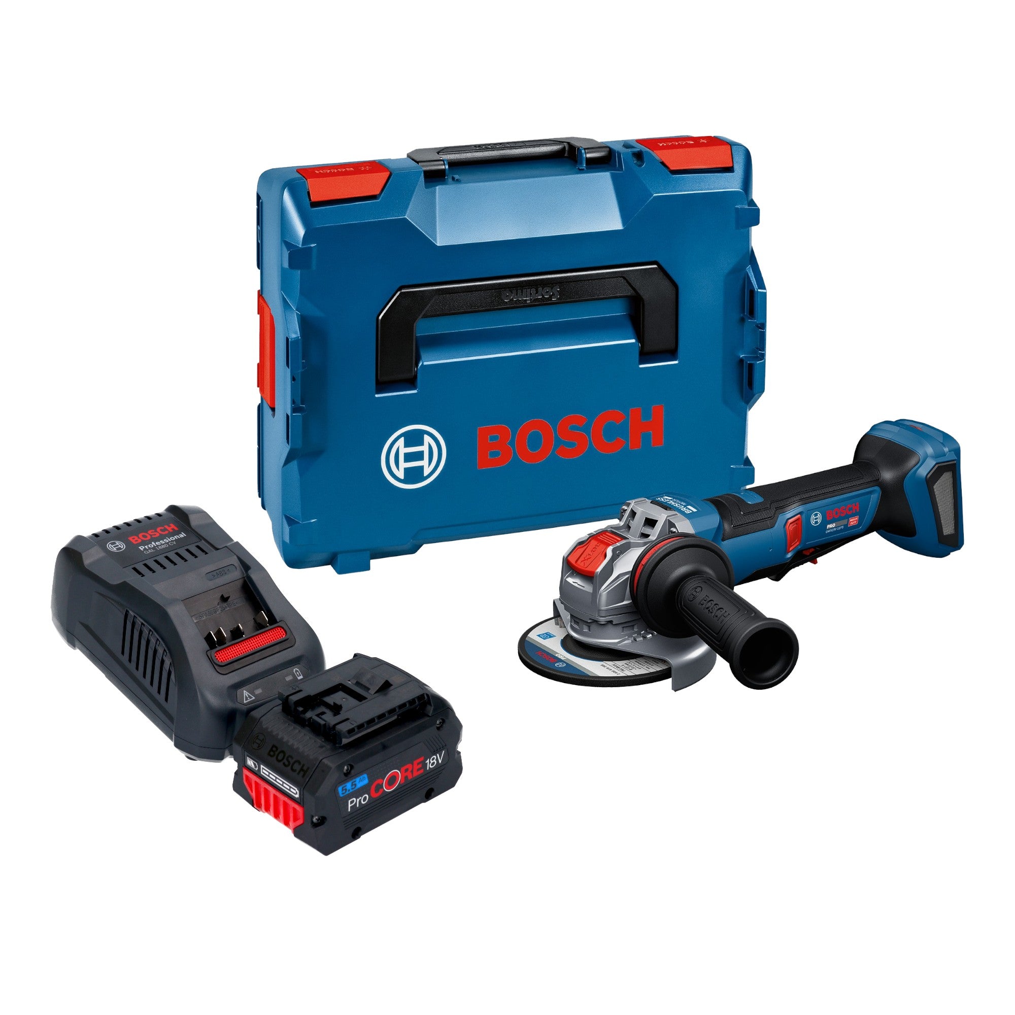 Bosch GWX 18V 11 PS Akku Winkelschleifer 18 V 125 mm 1x ProCORE Akku 5 5 Ah Ladegeraet L Boxx 0 - toolbrothers