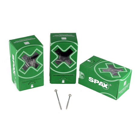 SPAX Tellerkopfschraube flach 5,0 x 107 mm 750 Stk. ( 5x 0251010501075 ) Teilgewinde Torx T-STAR plus T20 4Cut WIROX - Toolbrothers