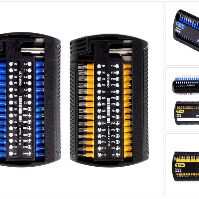Wiha SB 7948Y-904 XLSelector ( 41832 ) Bit Set Y-Bit 25 mm Phillips, Pozidriv, TORX 31-tlg. 1/4" + Wiha SB 7948T-999 XLSelector ( 41830 ) T-Bit 25 mm Phillips, TORX®, Sechskant 31-tlg. 1/4" - Toolbrothers