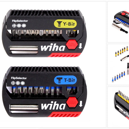 Wiha SB 7947Y-904 FlipSelector ( 41827 ) Y-Bit 25 mm Phillips, Pozidriv, TORX® 13-tlg. 1/4" + Wiha SB 7947T-906 FlipSelector T-Bit 25 mm Phillips, Pozidriv, TORX® 13-tlg. 1/4" ( 41824 ) - Toolbrothers