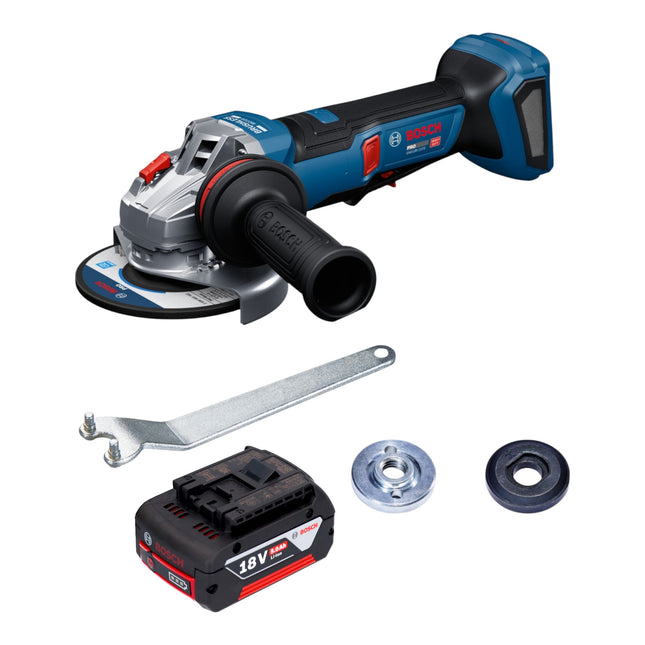Bosch GWS 18V 11 PS Akku Winkelschleifer 18 V 125 mm Brushless 1x Akku 5 0 Ah ohne Ladegeraet 0 - toolbrothers