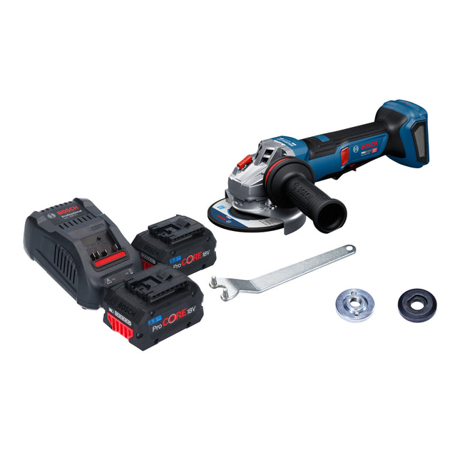 Bosch GWS 18V 11 PS Akku Winkelschleifer 18 V 125 mm Brushless 2x ProCORE Akku 5 5 Ah Ladegeraet 0 - toolbrothers