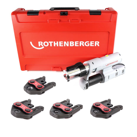 Rothenberger ROMAX AC ECO Basic 230 V Pressmaschine Typ C Set "V" im Transportkoffer mit Pressbacken SV 15-18-22-28 - Toolbrothers