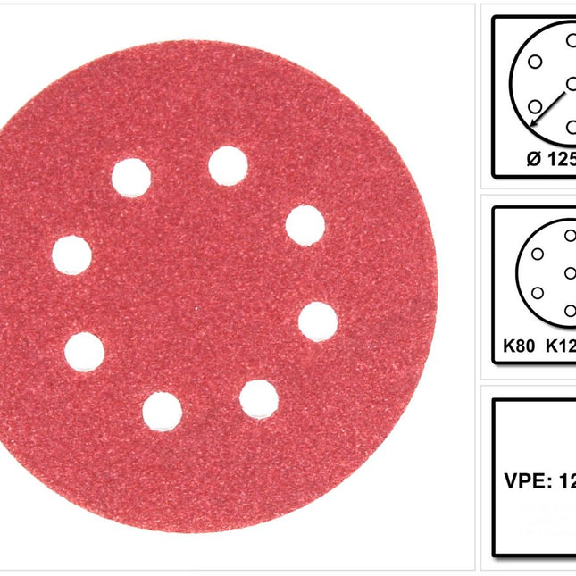 Bosch Exzenter Schleifpapier Set mit Klett gelocht K80 K120 K240 125 mm 125 Stück ( 2607019497 ) - Toolbrothers