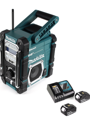 Makita DMR 112 RT Akku Baustellen Radio 7,2 - 18V Bluetooth DAB+ + 2x 5,0Ah Akku + Ladegerät - Toolbrothers