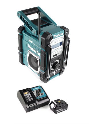 Makita DMR 112 RG1 Akku Baustellen Radio 7,2 - 18V Bluetooth DAB+ + 1x 6,0Ah Akku + Ladegerät - Toolbrothers