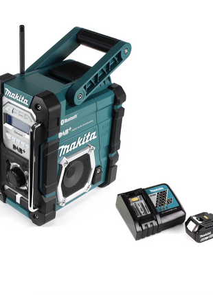 Makita DMR 112 RG1 Akku Baustellen Radio 7,2 - 18V Bluetooth DAB+ + 1x 6,0Ah Akku + Ladegerät - Toolbrothers