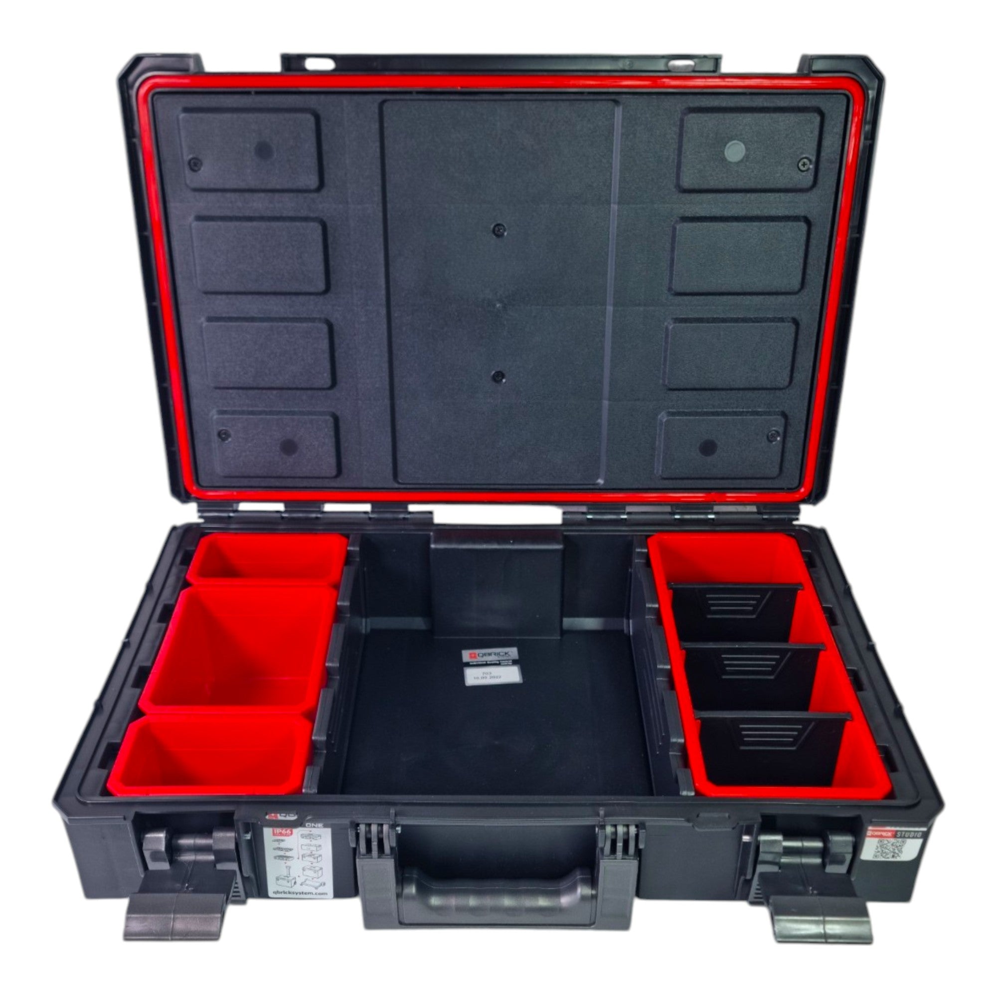Qbrick System ONE 200 1 0 Technik Werkzeugkoffer modularer Organizer 585 x 385 x 190 mm 15 4 l stapelbar IP66 alte Version 4 - toolbrothers