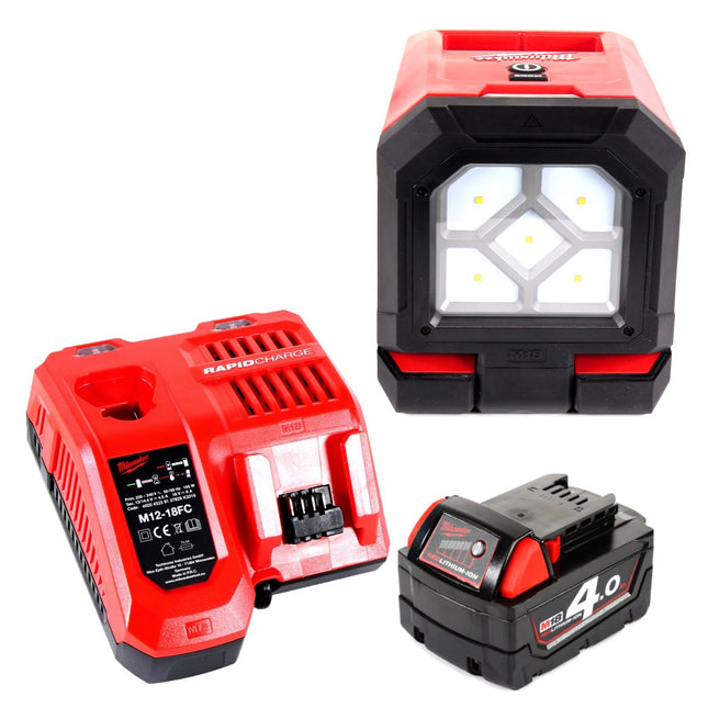 Milwaukee M18 PAL-401C Baustrahler 18 V Li-Ion Akku Lampe Leuchte + 1x 4,0 Ah Akku + Ladegerät - Toolbrothers