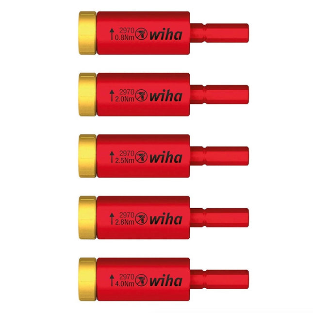 Wiha 2970 S5 Easy Torque Drehmoment Adapter electric Set 5-tlg - Toolbrothers