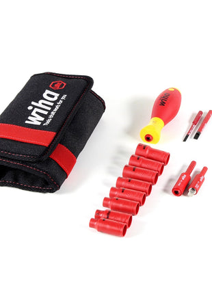 Wiha slimVario Schraubendreher und Steckschlüsseleinsatz 1/4" Set 13-teilig ( 7209NK2004 43467 ) in Tasche VDE 1000 Volt - Toolbrothers