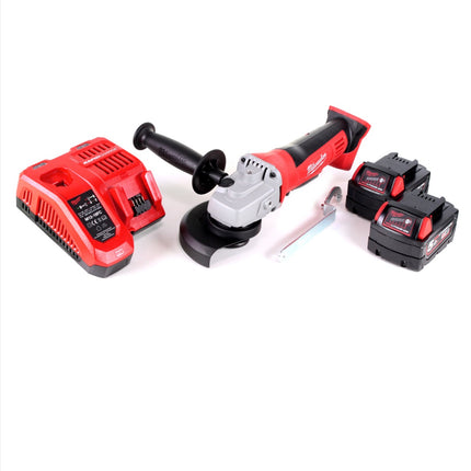 Milwaukee HD18 AG-125-502C Akku Winkelschleifer 18 V 125 mm ( 4933441502 ) + 2x Akku 5,0 Ah + Ladegerät - Toolbrothers