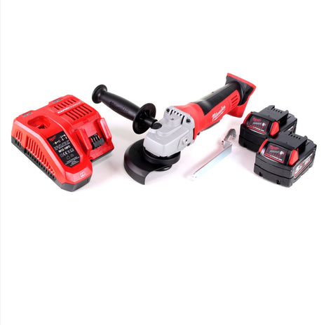 Milwaukee HD18 AG-125-502C Akku Winkelschleifer 18 V 125 mm ( 4933441502 ) + 2x Akku 5,0 Ah + Ladegerät - Toolbrothers