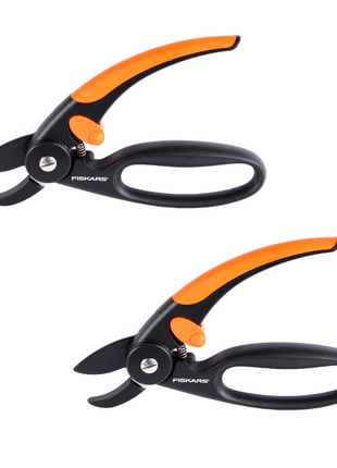 Fiskars P43 Set 2x Amboss Gartenscheren Elegance Fingerloop 20 mm ( 2x 1001535 ) - Toolbrothers