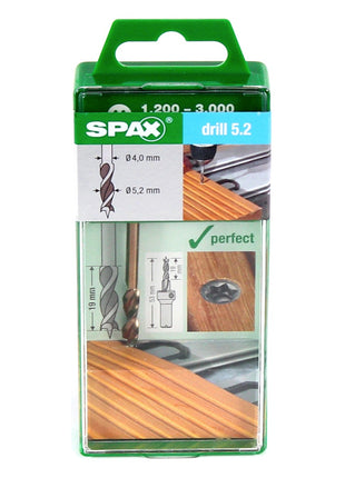 SPAX Bohrer Drill 5.2 mm für Terrassen Holz auf Aluminium 19 mm Gewindelänge ( 5009409875005 ) - Toolbrothers