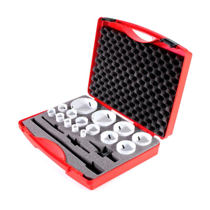 RUKO Bimetall-Lochsägen-Satz HSSE-Co 8 mit Feinverzahnung 16-83mm 19-tlg. ( 126318 ) - Toolbrothers