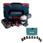 Bosch GDS 18V-LI HT Akku Drehschlagschrauber 18V 650 Nm ( 06019B1302 ) mit 2x 3,0 Ah Akku und Lader in L-Boxx + Steckschlüssel Nuss Set - Toolbrothers