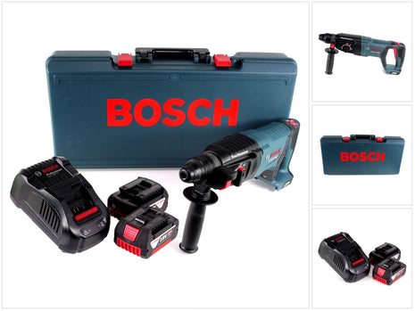 Bosch GBH 18V-26 D Akku Bohrhammer 18V 2,5J SDS-Plus im Handwerkerkoffer + 2x 4,0Ah Akku + Ladegerät - Toolbrothers