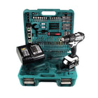Makita DHP 482 SFTK W Akku Schlagbohrschrauber 18 V 62Nm + 3,0 Ah Akku + Ladegerät + 101 tlg. Werkzeugset im Koffer - Toolbrothers