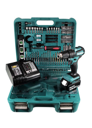 Makita DHP 483 SFTK Akku Schlagbohrschrauber 18 V 40Nm Brushless + 1x Akku 3,0Ah + Ladegerät + 101tlg. Werkzeugset im Koffer - Toolbrothers