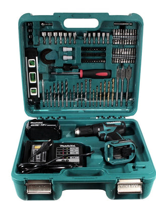 Makita DHP 483 SFTK Akku Schlagbohrschrauber 18 V 40Nm Brushless + 1x Akku 3,0Ah + Ladegerät + 101tlg. Werkzeugset im Koffer - Toolbrothers