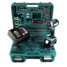 Makita DTD 153 SFTK Akku Schlagschrauber 18V 170Nm Brushless + 3,0 Ah Akku + Ladegerät + 101 tlg. Werkzeugset Koffer - Toolbrothers