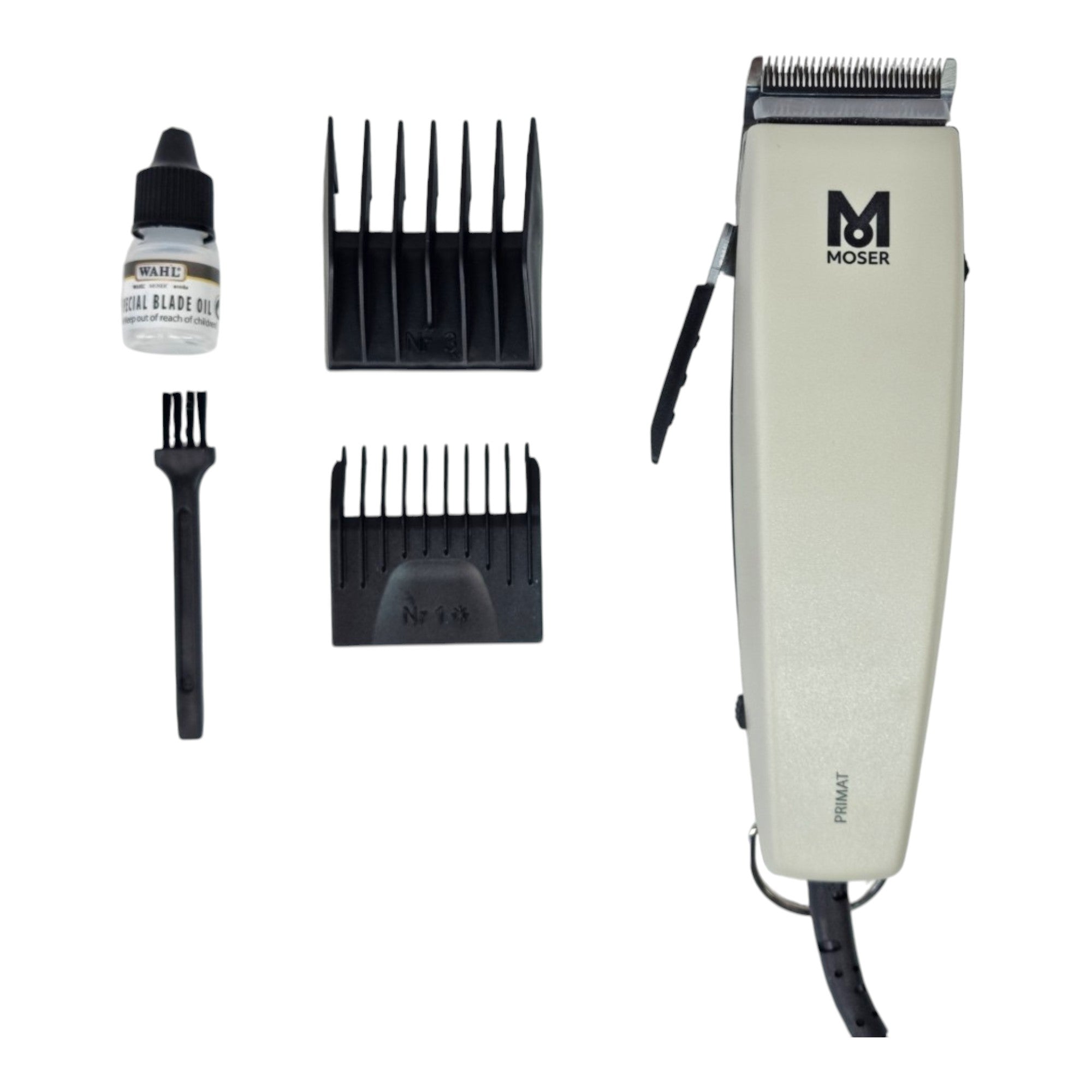 Moser Primat 1230 Haarschneidemaschine 15 Watt 46 mm 1230 0051 2x Aufsteckkamm 0 - toolbrothers