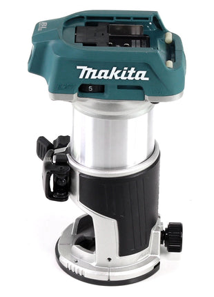 Makita DRT 50 RTJ Akku Multifunktionsfräse brushless 18V + 2x Akkus 5,0 Ah + Schnellladegerät im Makpac 3 - Toolbrothers