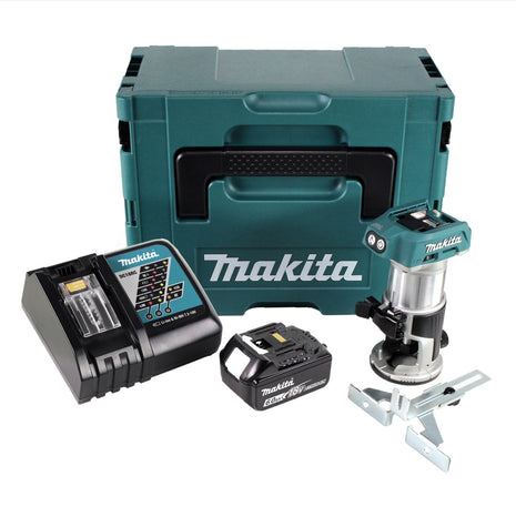 Makita DRT 50 RG1J Akku Multifunktionsfräse brushless 18V + 1x Akku 6,0 Ah + Schnellladegerät im Makpac 3 - Toolbrothers