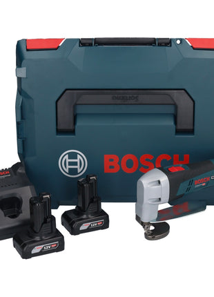 Bosch GSC 12V-13 Professional Akku Blechschere 12 V + 2x Akku 6,0 Ah + Ladegerät + L-Boxx - Toolbrothers