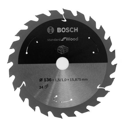 Bosch Kreissägeblatt Standard for Wood 136 x 1,5 x 16 mm 24 Zähne ( 2608837667 ) - Toolbrothers
