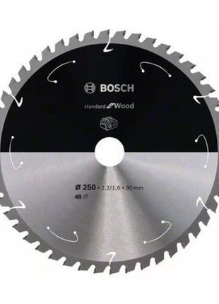 Bosch Kreissägeblatt Standard for Wood 250 x 2,2 x 30 mm 48 Zähne ( 2608837728 ) - Toolbrothers