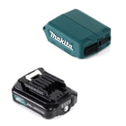 Makita DEAADP08 A1 USB Adapter für 10,8V-12V Akkus + 2,0 Ah Akku ( 197396-9 ) - Toolbrothers