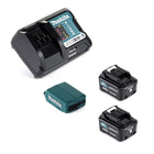 Makita DEAADP08 WM USB Adapter für 10,8V-12V Akkus + 2x 4,0 Ah Akku ( 197406-2 ) + Lader ( 197343-0 ) - Toolbrothers