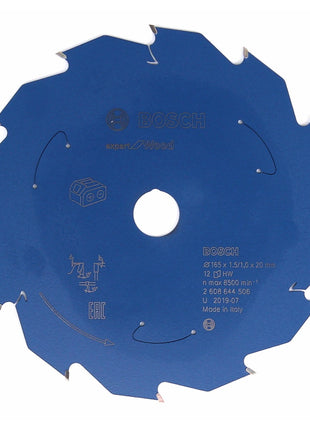 Bosch Kreissägeblatt Expert for Wood 165 x 1,0 x 20 mm 12 Zähne für Holz ( 2608644506 ) - Toolbrothers