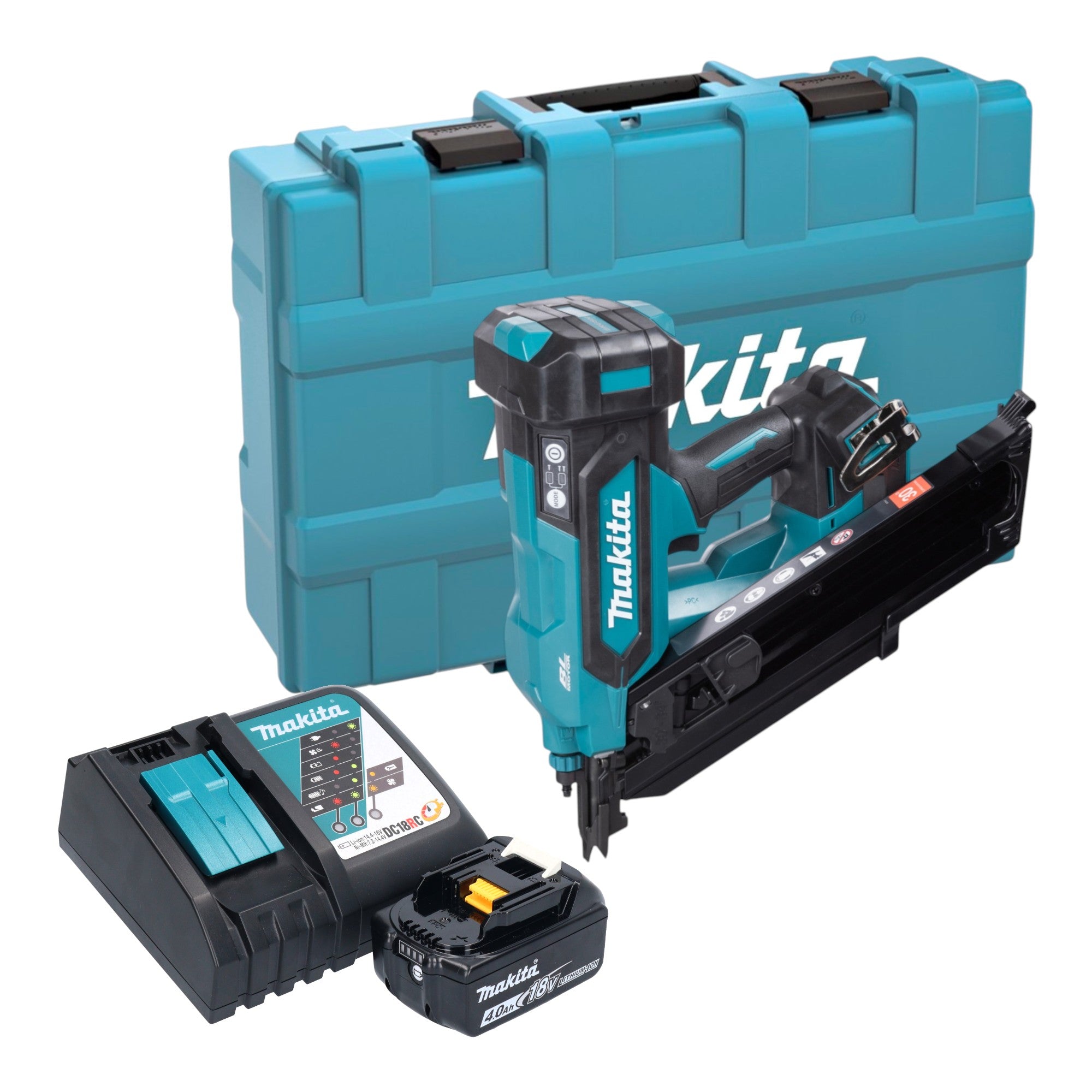Makita DBN 900 RM1K Akku Streifennagler 18 V 50 90 mm Brushless 1x Akku 4 0 Ah Ladegeraet Koffer 0 - toolbrothers