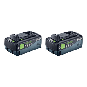 Festool Akku Set 2x BP 18 TBX 8 ASI Tabless Akkupack 18 V 8,0 Ah ( 2x 578746 ) 8000 mAh Li-ion mit Ladestandanzeige