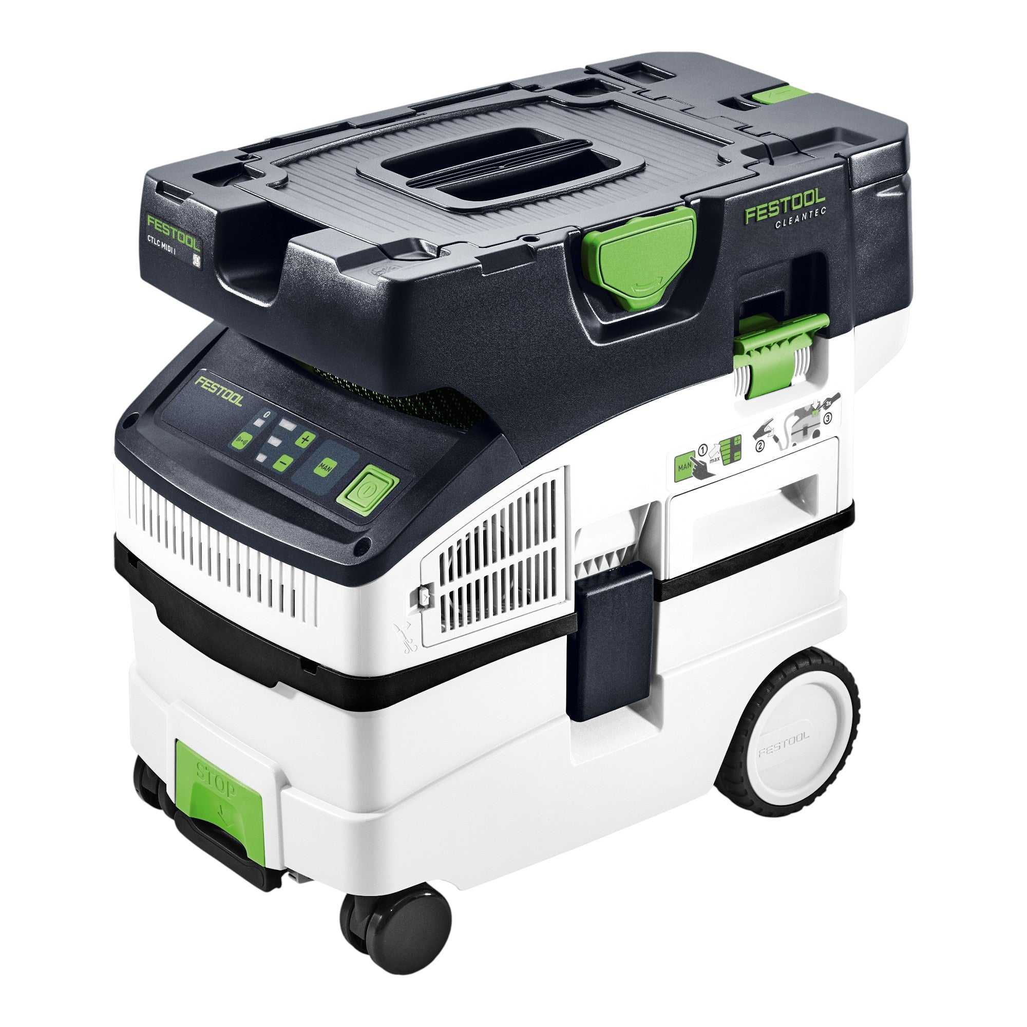 Festool CTMC MIDI I Basic Akku Absaugmobil 36 V 2x 18 V Staubklasse M 4x Akku 4 0 Ah Doppelladegeraet Systainer 1 - toolbrothers