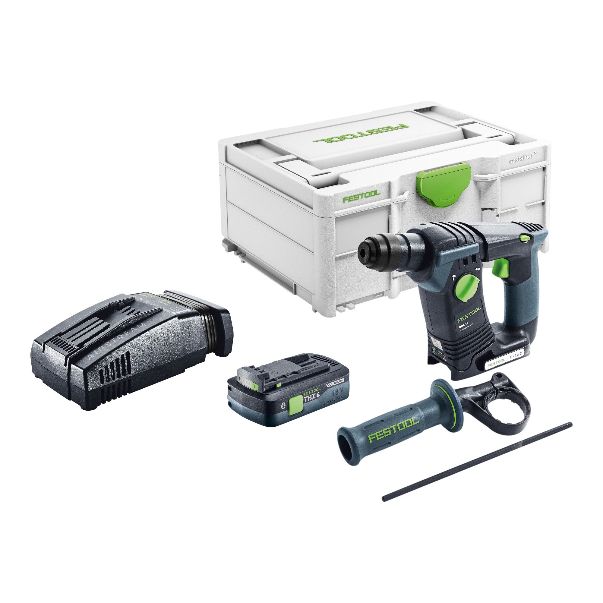 Festool BHC 18 Basic Akku Bohrhammer 18 V 1 8 J SDS Plus Brushless 1x Akku 4 0 Ah Schnellladegeraet Systainer 0 - toolbrothers