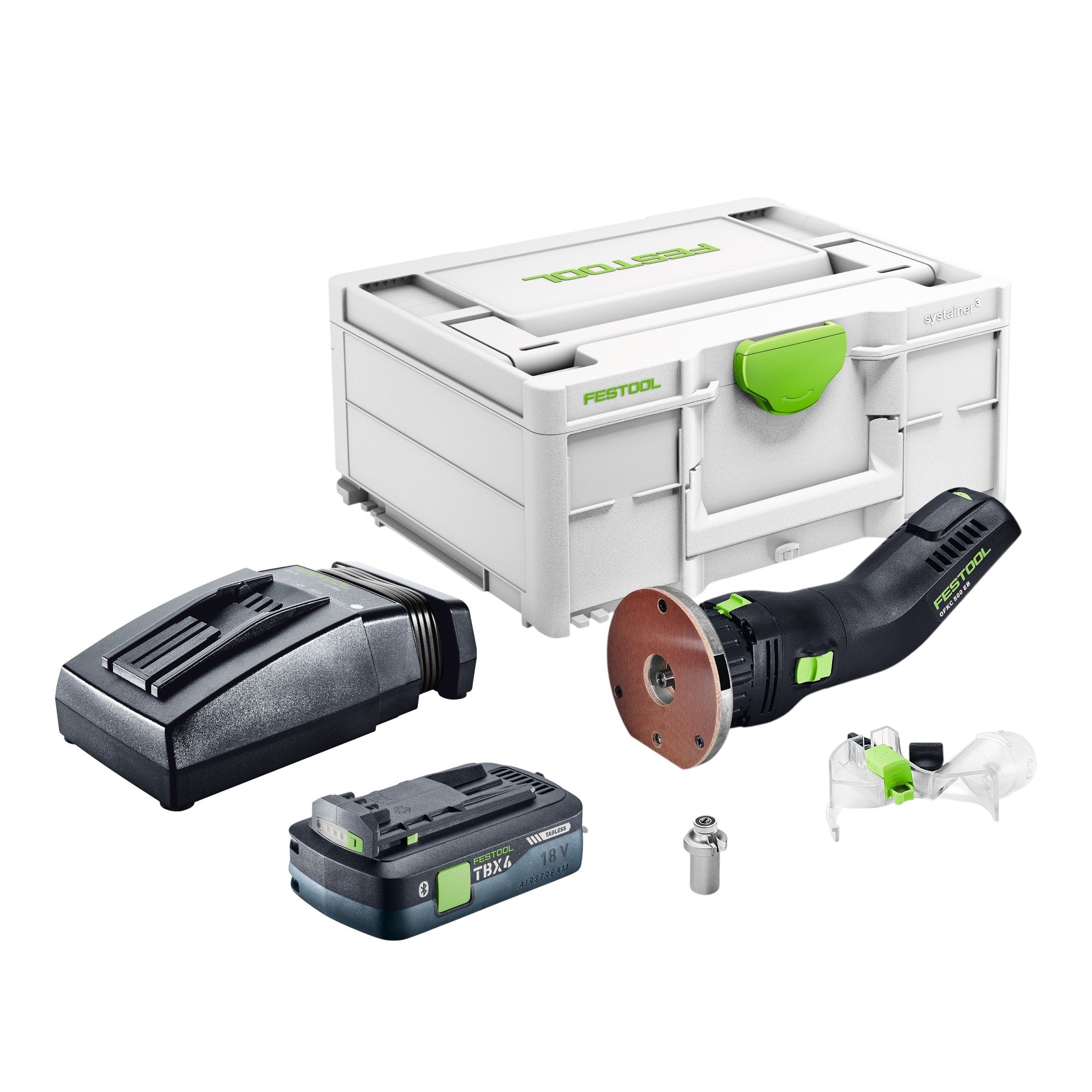 Festool OFKC 500 R3 EB Basic Akku Kantenfraese 18 V 10 mm Brushless 1x Akku 4 0 Ah Ladegeraet Systainer 0 - toolbrothers
