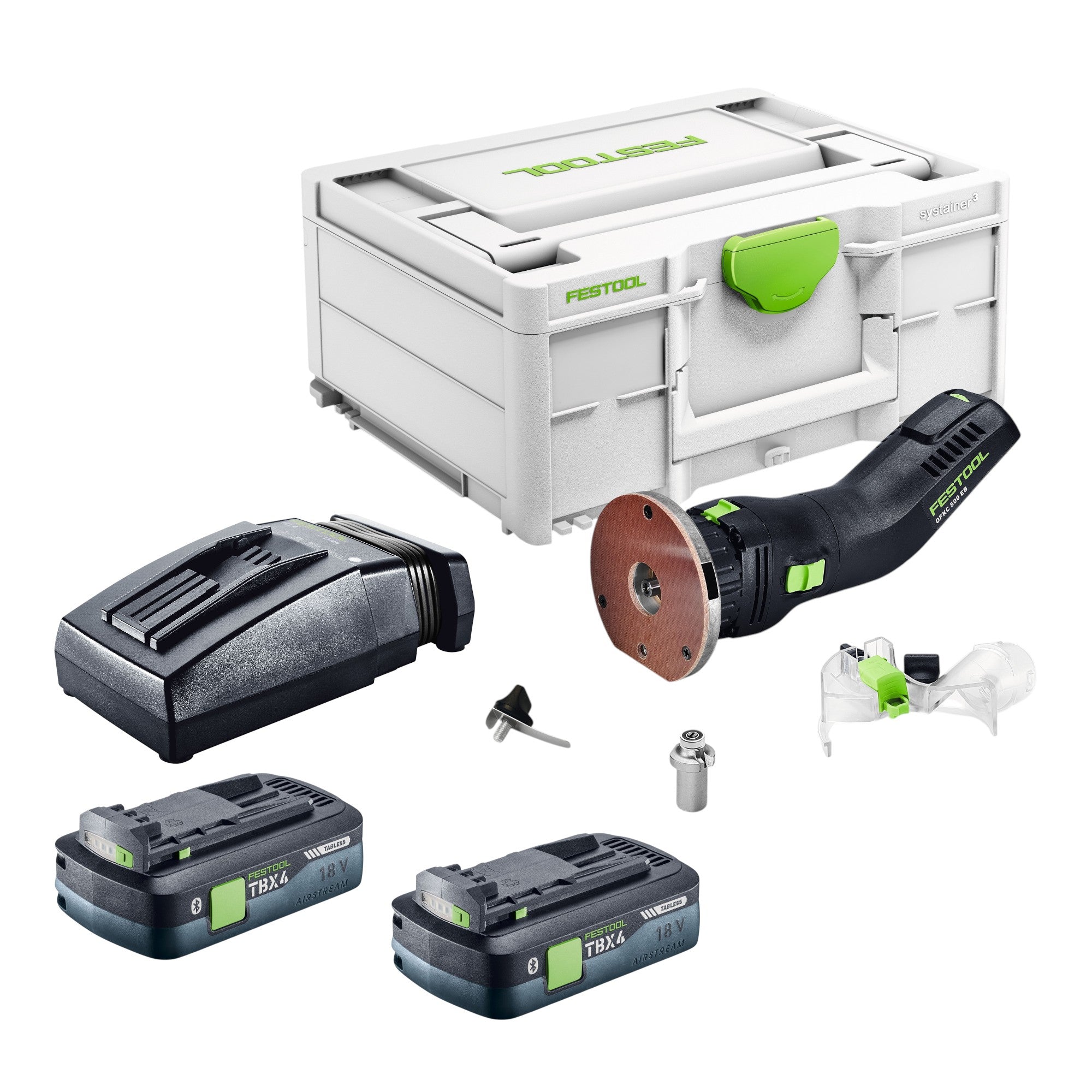 Festool OFKC 500 R3 EB Basic Akku Kantenfraese 18 V 10 mm Brushless 2x Akku 4 0 Ah Ladegeraet Systainer 0 - toolbrothers