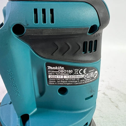 Makita DBO 180 Z Akku Exzenterschleifer 18 V 125 mm Solo ohne Akku ohne Ladegeraet Reparaturgeraet 3 - toolbrothers