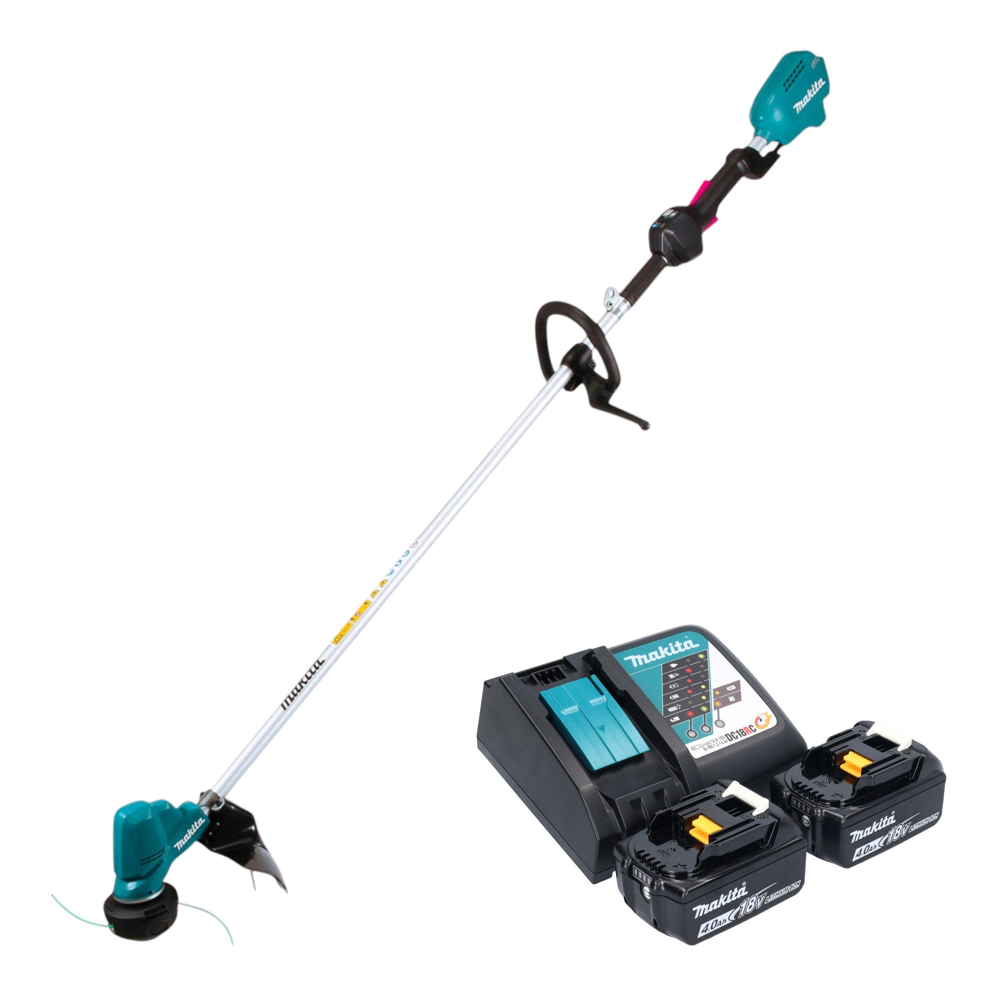 Makita DUR 190 LRM2X9 Akku Rasentrimmer 18 V 300 mm Brushless 2x Akku 4 0 Ah Ladegeraet 0 - toolbrothers