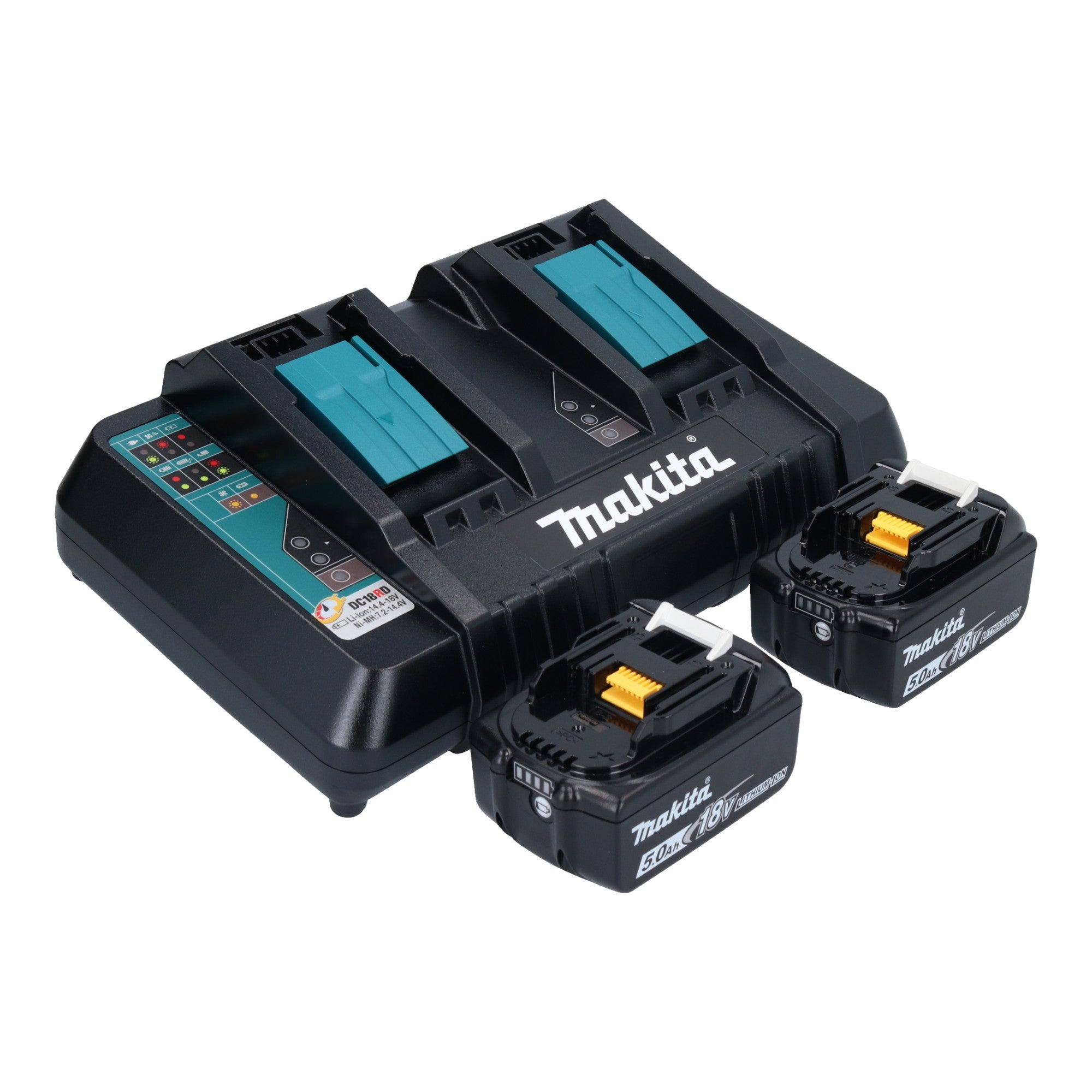 Makita DLM 466 PT2 Akku Rasenmaeher 36 V 2x 18 V 46 cm Brushless 2x Akku 5 0 Ah Ladegeraet 3 - toolbrothers