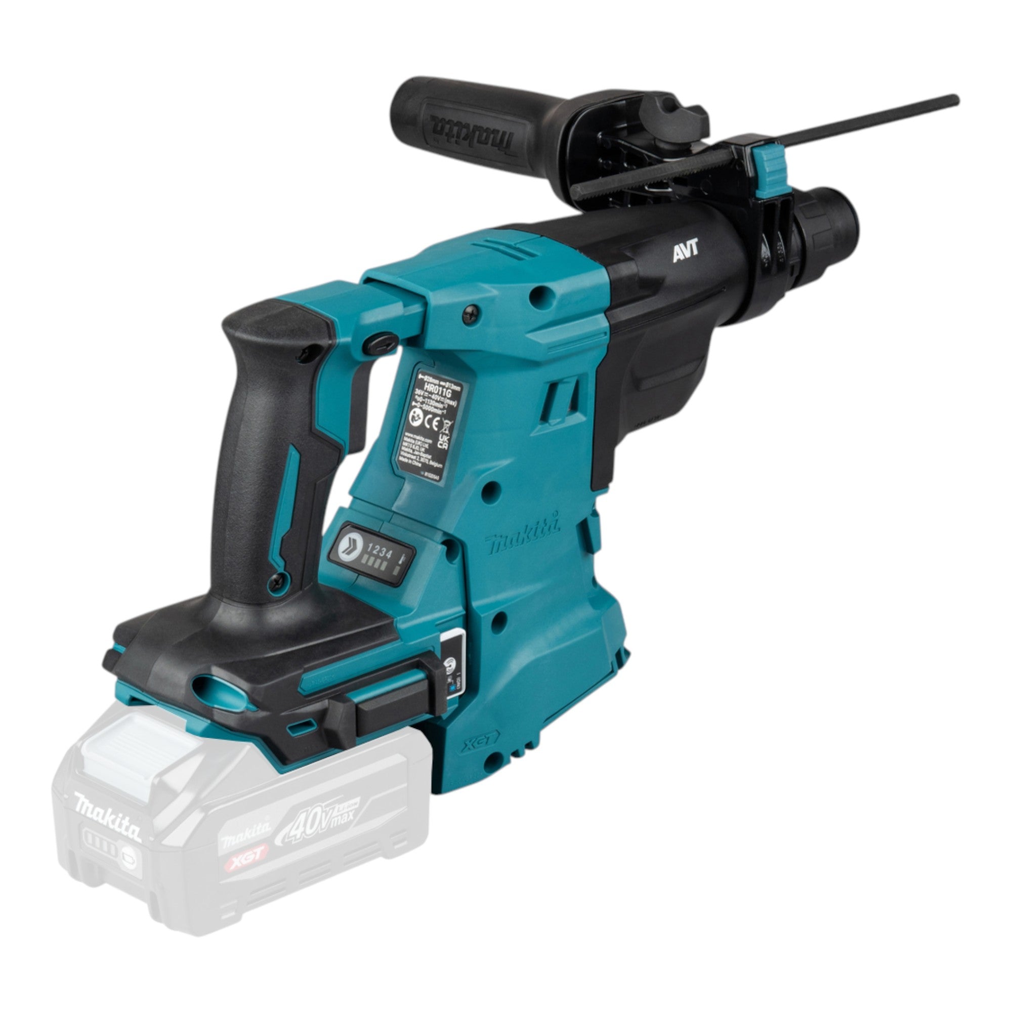 Makita HR 011 GD201 Akku Kombihammer 40 V max 3 3 J SDS plus Brushless 2x Akku 2 5 Ah Ladegeraet Makpac 4 - toolbrothers
