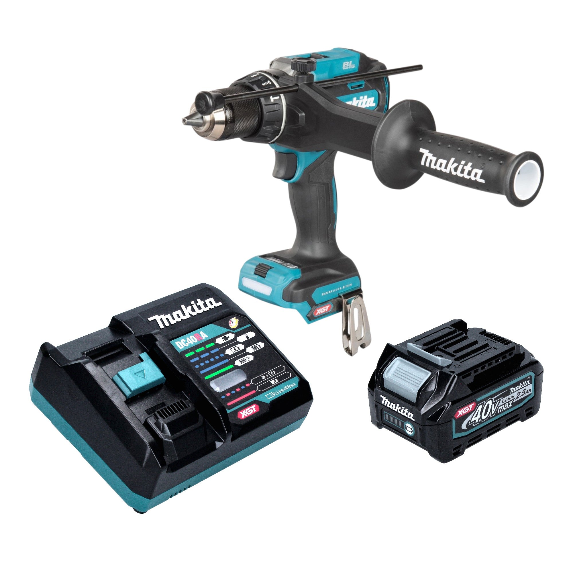 Makita HP 003 GD101 Akku Schlagbohrschrauber 40 V max 180 Nm Brushless 1x Akku 2 5 Ah Ladegeraet 0 - toolbrothers