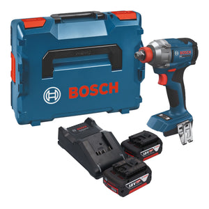 Bosch GDX 18V-285 Professional Akku Drehschlagschrauber 18 V 285 Nm + 2x Akku 5,0 Ah + Ladegerät + L-Boxx