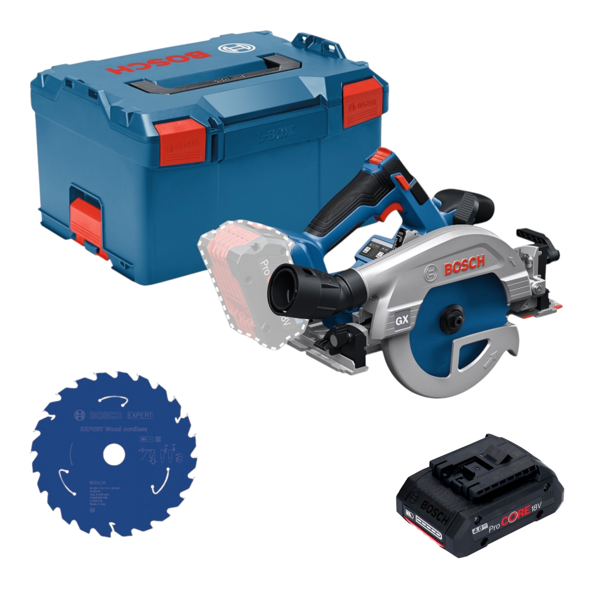 Bosch GKS 18V 57 2 GX Professional Akku Kreissaege 18 V 165 mm Brushless 1x ProCORE Akku 4 0 Ah L Boxx ohne Ladegeraet 0 - toolbrothers