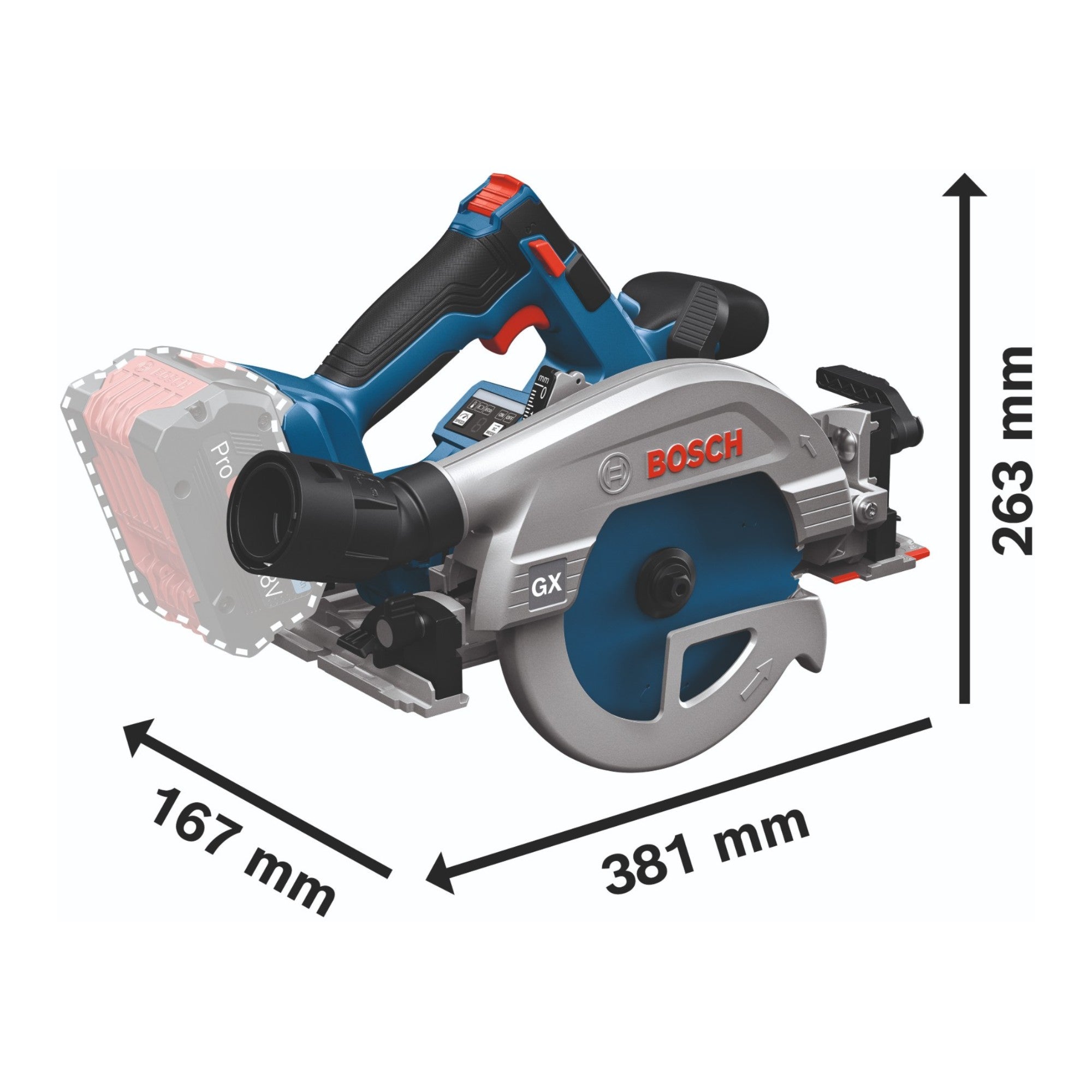 Bosch GKS 18V 57 2 GX Professional Akku Kreissaege 18 V 165 mm Brushless 1x ProCORE Akku 5 5 Ah L Boxx ohne Ladegeraet 4 - toolbrothers