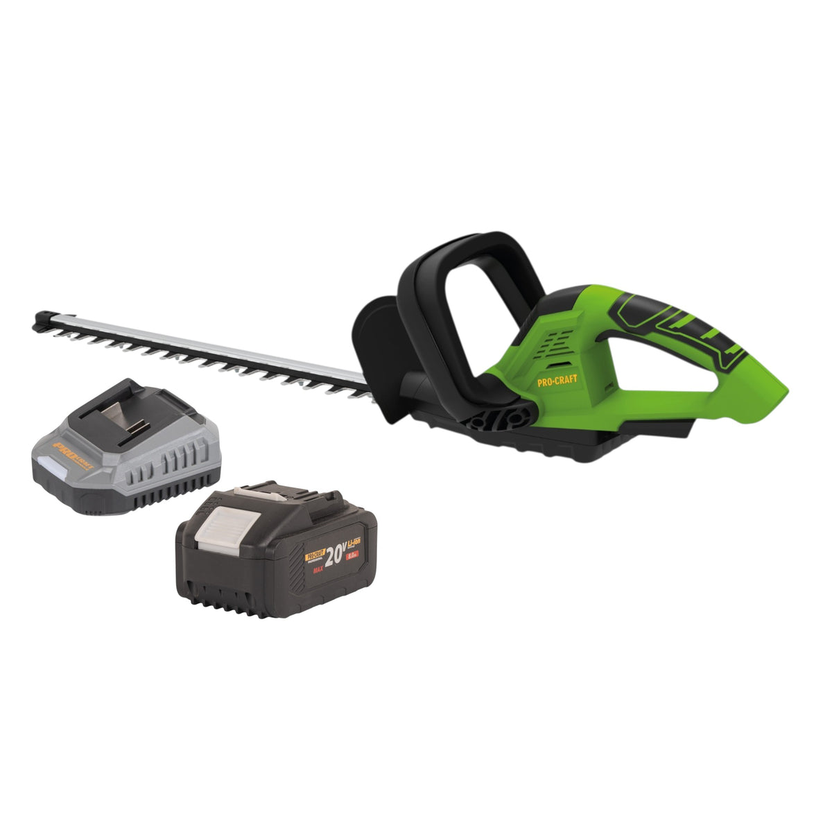 Procraft PZA24bb Akku Heckenschere 20 V 510 mm Brushless + 1x Akku 8,0 Ah + Ladegerät